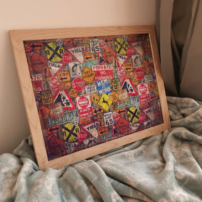 Poster des panneaux de rue pour le découpage ou le (Use as a poster or with a decoupage project.)