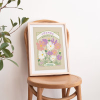 Poster des paquets de graines de fleurs Cosmos
