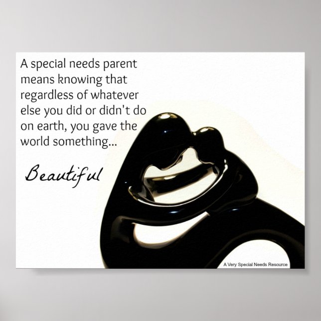 Poster des parents pour les besoins spéciaux (Devant)