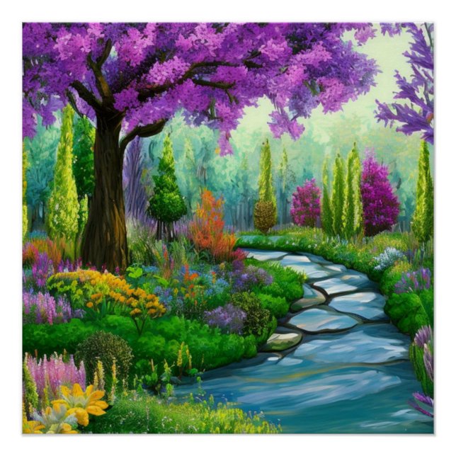 Poster Des paysages boisés inspirants (Devant)