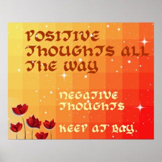 Poster Des pensées positives colorées inspirent l'affiche