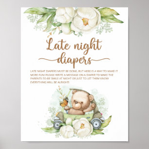 Poster des plongeurs de nuit du Baby shower de l'o