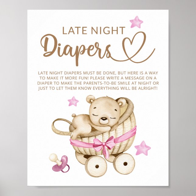Poster des plongeurs de nuit du Baby shower de l'o (Devant)