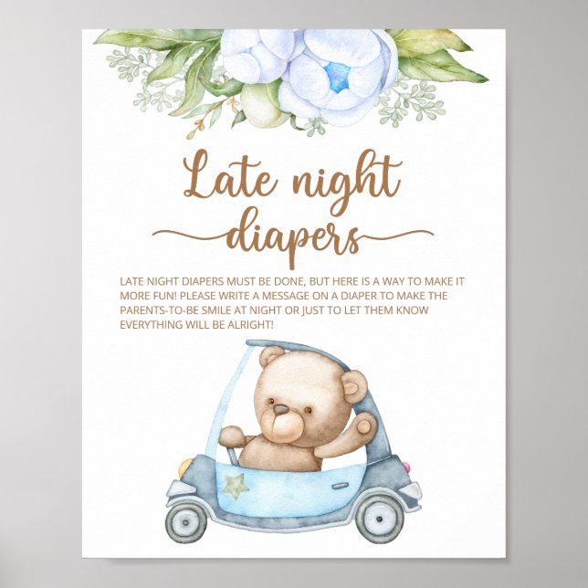 Poster des plongeurs de nuit du Baby shower de l'o (Devant)