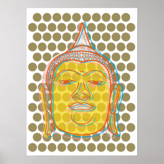 Poster des points de pop bouddha