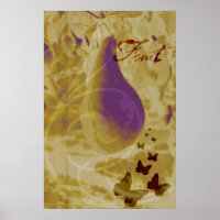 Poster des poires et des papillons