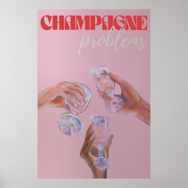 Poster des problèmes de champagne (Devant)