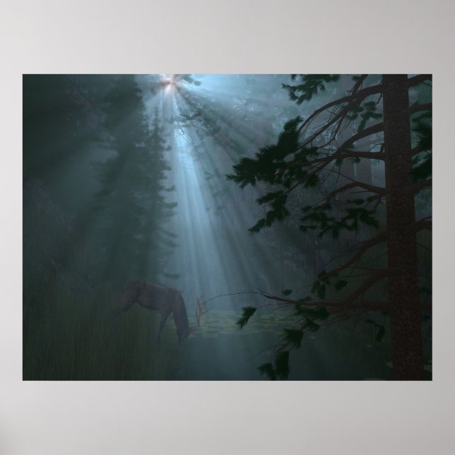 Poster des rayons radiants (bleu) (Devant)