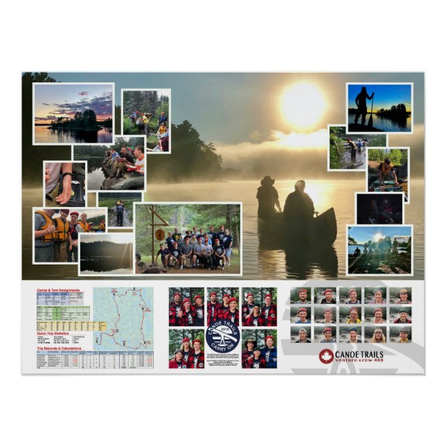 Poster des sentiers de canot 2018 Voyage au Canada (Devant)