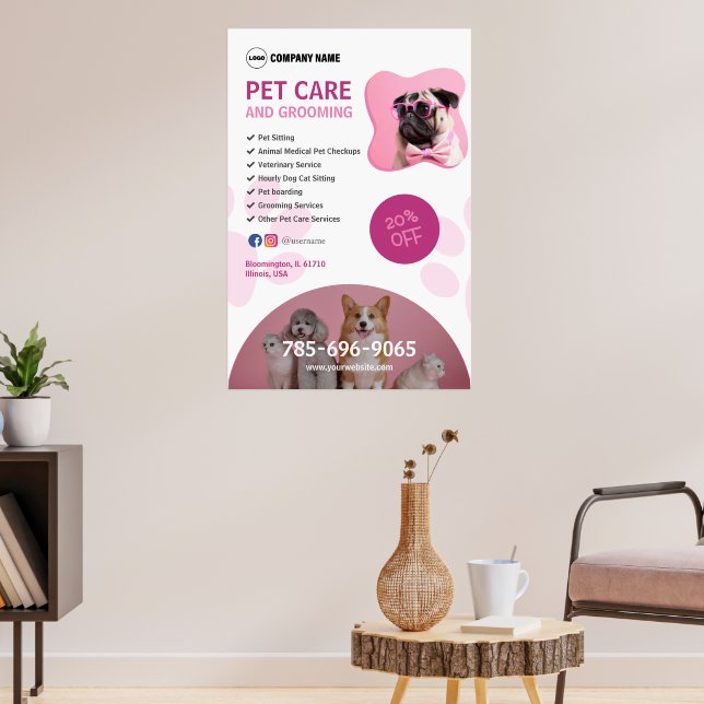 Poster des services de soins pour animaux (Salon 3)