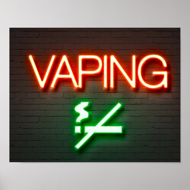 Poster des signes de néon Vaping (Devant)