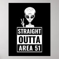 Poster des signes de paix Aliens en périphérie dro