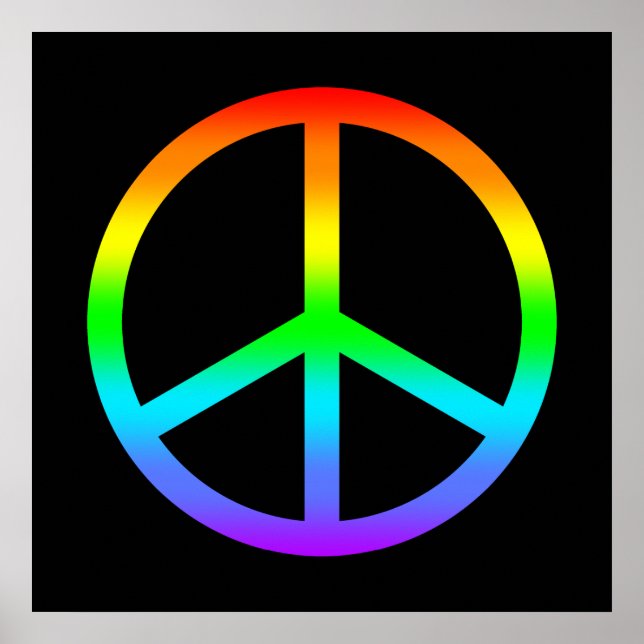 Poster des signes de paix arc-en-ciel (Devant)