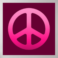 Poster des signes de paix rose