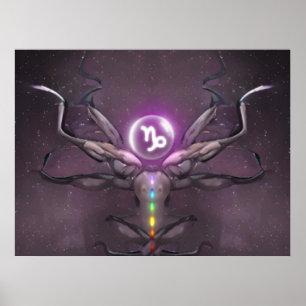 Poster des signes Horoscope du Capricorne Zodiac