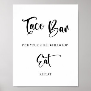 Poster des signes Mariages du bar Taco