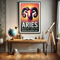 Poster des signes Zodiac de Aries