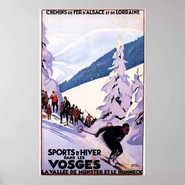 Poster des spectateurs regardant Skier (Devant)
