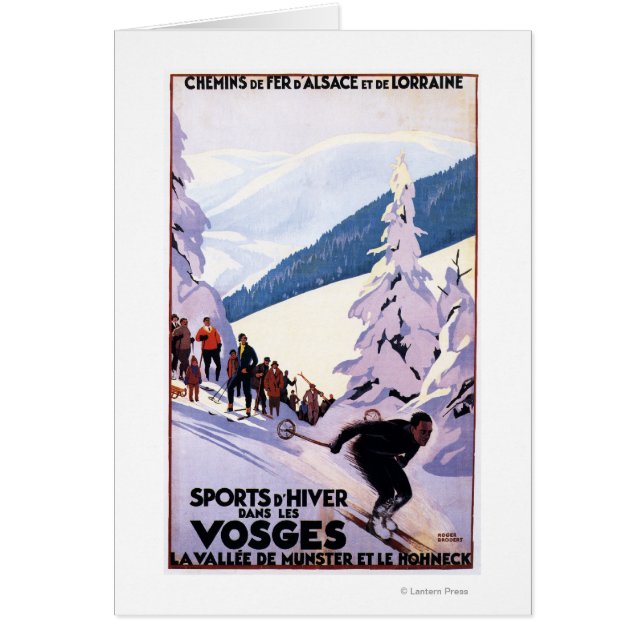 Poster des spectateurs regardant Skier (Devant)