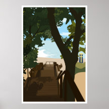 Poster des Stairs de plage de Bethany, affiche de 
