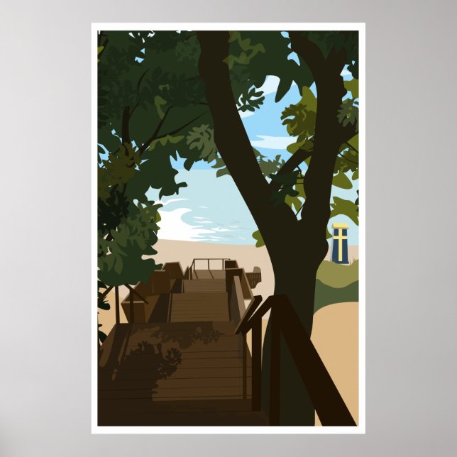 Poster des Stairs de plage de Bethany, affiche de  (Devant)