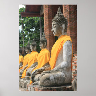 Poster des statues de Bouddha