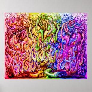 Poster des Tentacles d'Octopi Arc-en-ciel