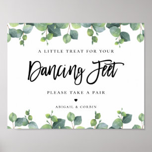 Poster des tongs Mariages Feuille Eucalyptus