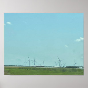 Poster des turbines éoliennes