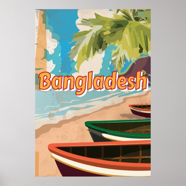 Poster des vacances Vintages au Bangladesh (Devant)