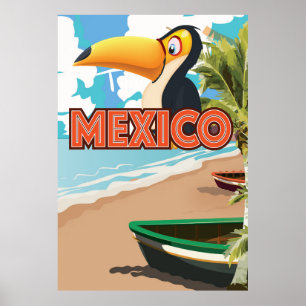 Poster des vacances Vintages au Mexique
