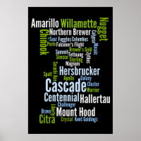 Poster des variétés de houblon coloré