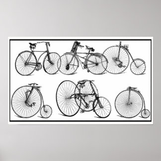 Poster des vélos vintages