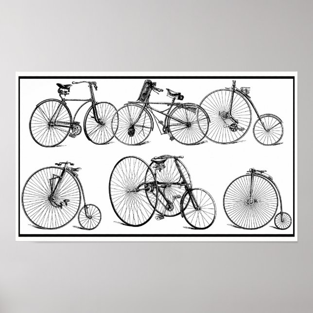Poster des vélos vintages (Devant)