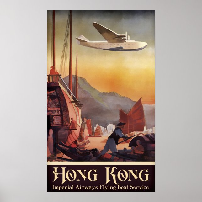 Poster des Vintage voyage de Hong Kong (Devant)