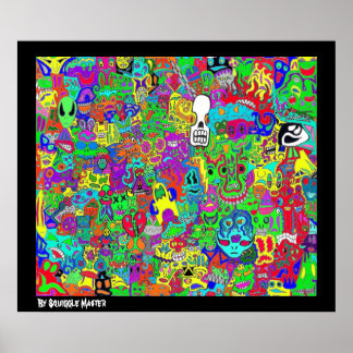 Poster des visages fous