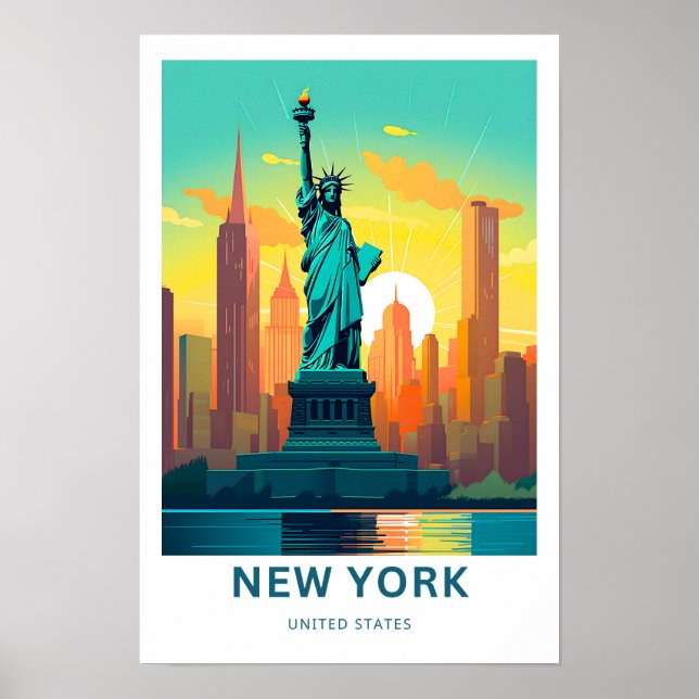Poster des voyages New York États-Unis (Devant)