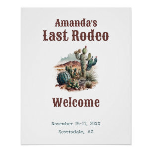 Poster Desert Dernier Rodeo Scottsdale Bachelorette Week-