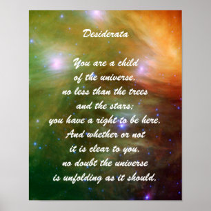 Poster Desiderata Child of Universe