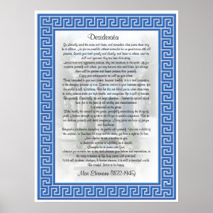 Poster Desiderata "desired things"