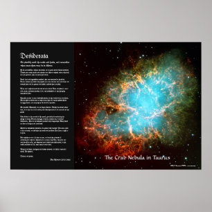 Poster Desiderata - Nebula du crabe à Taurus