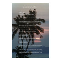 DESIDERATA Palm Tree Sundown
