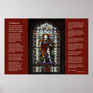 Poster Desiderata, St George, Vitrail de Dragon