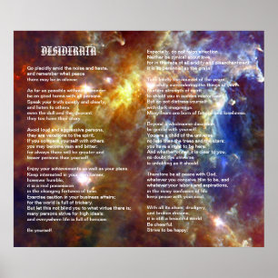 Poster Desiderata sur Rosette Galaxy