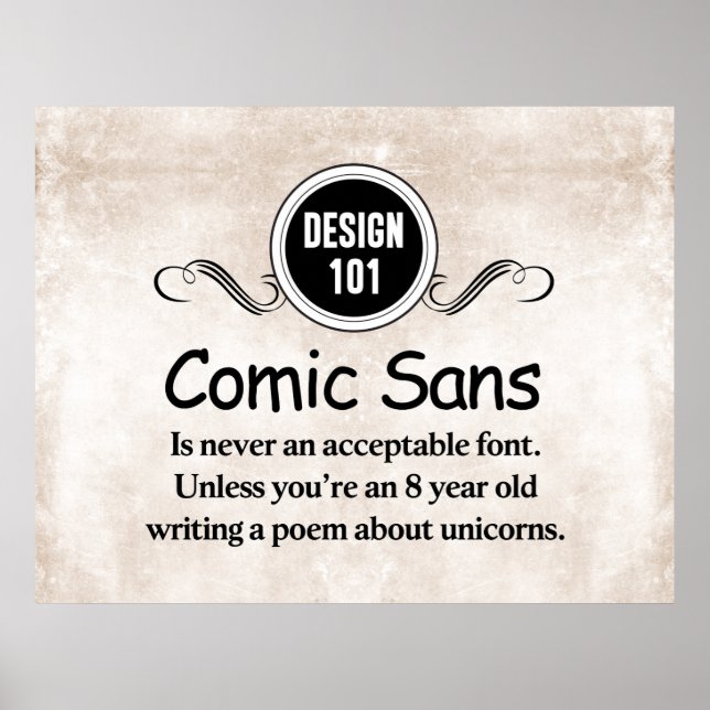 Poster Design 101 : Comic Sans n'est jamais une police ac (Devant)
