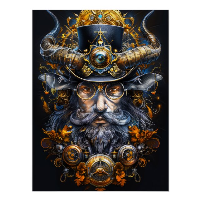 Poster Design d'affiche Steampunk (Devant)