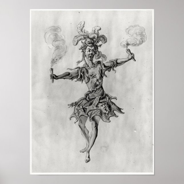 Poster Design de costume pour le ballet 'Medusa' (Devant)