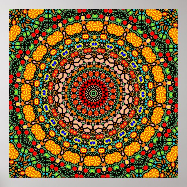 Poster Design de Mandala détaillé (Devant)