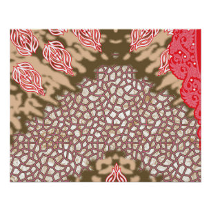 Poster Design de tissu complexe avec motifs floraux