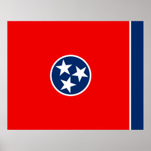 Poster Design du drapeau d'état du Tennessee